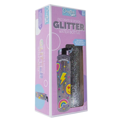 Crafted By U™ Decorate & Design Your Own Glitter Water Bottle