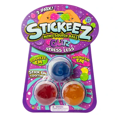 stickeez mini squish balls 3-pack