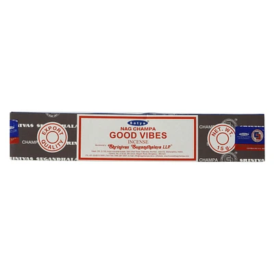 satya® nag champa good vibes incense sticks