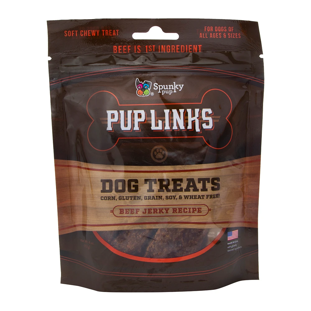 spunky pup® pup links dog treats, chicken jerky recipe 4oz