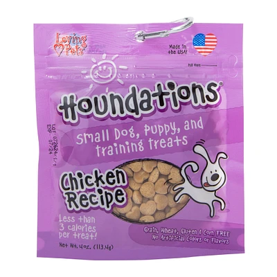 loving pets® foundations® small dog, puppy, and training treats, chicken recipe 4oz