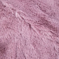 plush faux fur tote bag 12in - purple