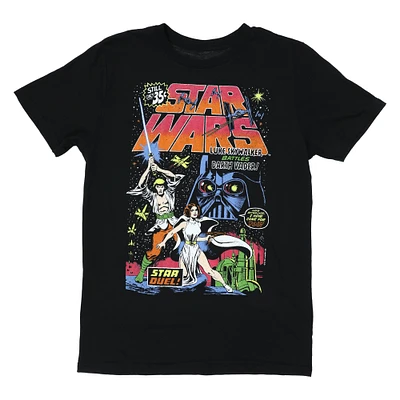 Star Wars comic book battle graphic tee