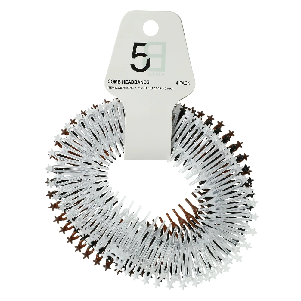 4-pack comb headbands
