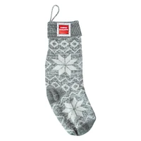 fair isle knit christmas stocking 20in