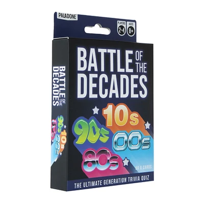 battle of the decades trivia game 50-cards