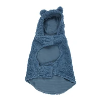 blue sherpa pet hoodie