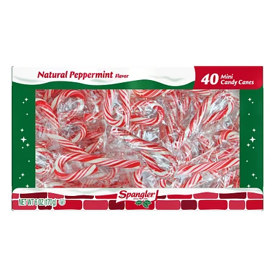 spangler® natural peppermint flavor mini candy canes 40-count