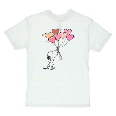 juniors peanuts® snoopy™ with balloons graphic tee