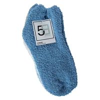 ladies fuzzy quarter crew socks 5-pack