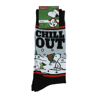 2-pack young men's peanuts® holiday crew socks