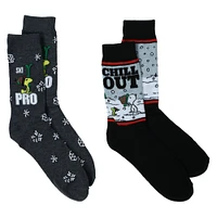 2-pack young men's peanuts® holiday crew socks