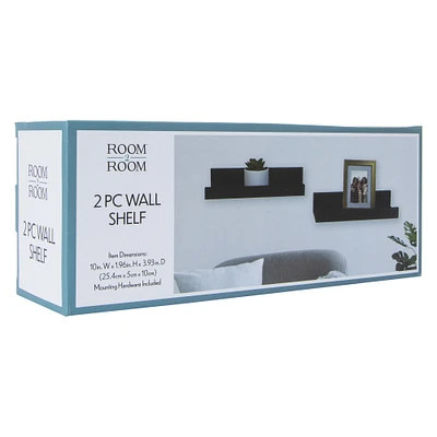 2-piece wall shelf set 10in