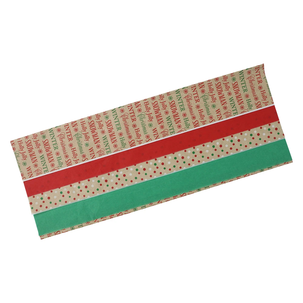 count assorted christmas gift tissue 20in