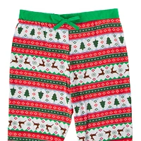 young men's holiday fair isle pajama pants