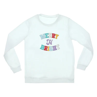 juniors 'merry n bright' holiday sweatshirt