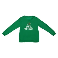 juniors holiday sweatshirt - ‘santa, we good?’