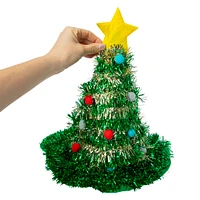 tinsel christmas tree hat