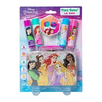 Disney Princess plant-based flavored lip balm & storage tin 5-piece set