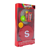 skittles® flavored lip gloss beauty tin set