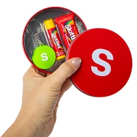 skittles® flavored lip gloss beauty tin set