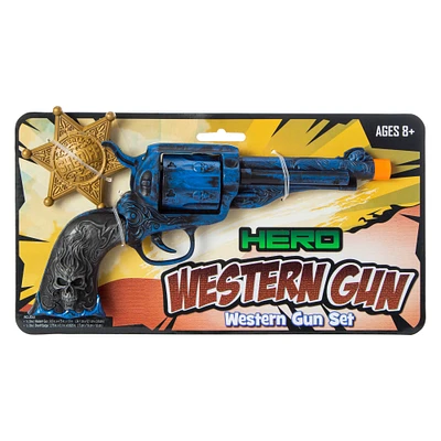 hero western gun & badge set