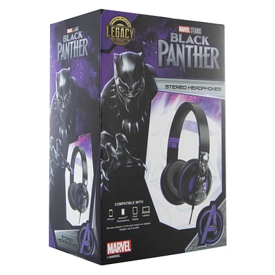 Marvel Black Panther wired stereo headphones