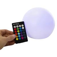 LED color change sphere light with remote 6in