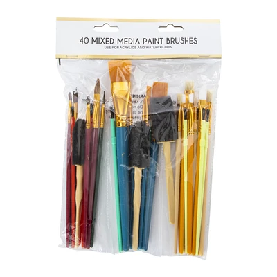 mixed media paintbrushes 40-count