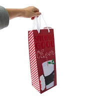 holiday bottle bag gift 5in x 14in