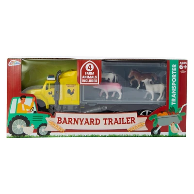 animals & transport truck toy set 5-piece