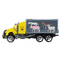 animals & transport truck toy set 5-piece