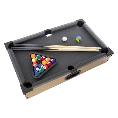wooden tabletop pool game 20in x 12in