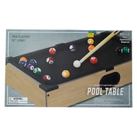 wooden tabletop pool game 20in x 12in