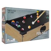 wooden tabletop pool game 20in x 12in