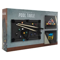 wooden tabletop pool game 20in x 12in