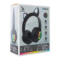 color-changing bluetooth® LED cat ear headphones with mic