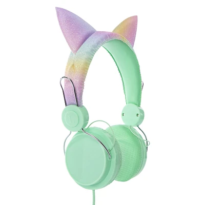 glitter character headband wired headphones