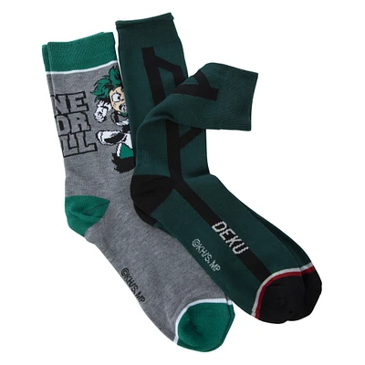 2-pack my hero academia™ mens crew socks