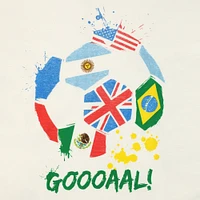 world flags 'goooaaal!' soccer graphic tee