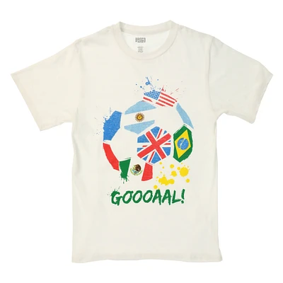 world flags 'goooaaal!' soccer graphic tee