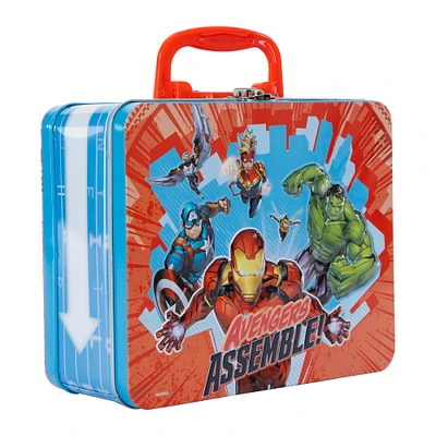 Marvel Avengers 48-piece puzzle & tin storage lunch box