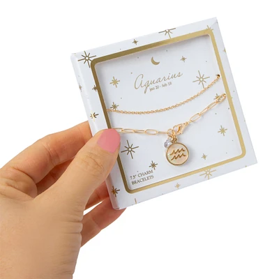 zodiac charm bracelet set