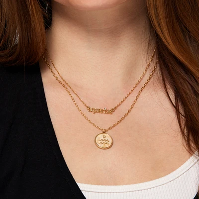 zodiac layered necklace