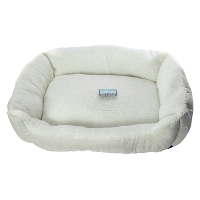 large plush pet cuddler bed 28in x 22in