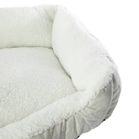 large plush pet cuddler bed 28in x 22in