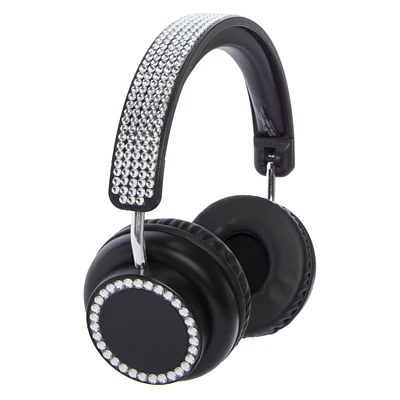 bluetooth® bling crystal wireless headphones with mic