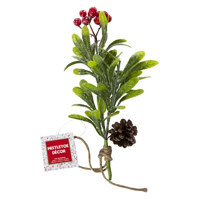 mistletoe decor 9in