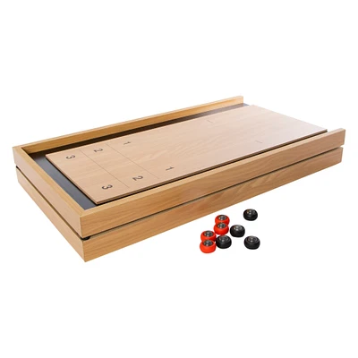 wooden tabletop shuffleboard game 40in