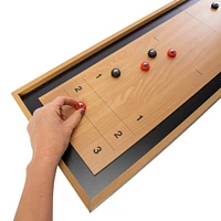 wooden tabletop shuffleboard game 40in